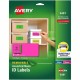 Avery Multipurpose Labels - 2" Width x 4" Length - Removable Adhesive - Rectangle - Laser, Inkjet - Neon Green, Neon Magenta, Ne