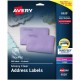 Avery Easy Peel High Gloss Clear Mailing Labels - 21/32" Width x 1 3/4" Length - Permanent Adhesive - Rectangle - Laser, Inkjet 