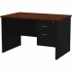 Lorell Fortress Modular Series Right-Pedestal Desk - 48" x 30" , 1.1" Top - 2 x Box, File Drawer(s) - Single Pedestal on Right S