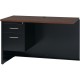 Lorell Fortress Modular Series Left Return - 48" x 24" , 1.1" Top - 2 x Box, File Drawer(s) - Single Pedestal on Left Side - Mat