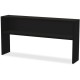 Lorell Fortress Modular Series Stack-on Hutch - 72" - Material: Steel - Finish: Black - Grommet, Cord Management