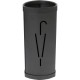 Alba Large Triangular Umbrella Stand - 25.4" x 6.1" x 13" x - Steel, ABS Plastic - 1 Each - Black