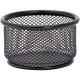 Lorell Mesh Wire Pencil Cup Holder - 3.8" x 2.1" x - Steel - 1 Each - Black
