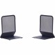 Lorell Mesh Bookends - 7" Height x 5.4" Width x 5.3" DepthDesktop - Sturdy - Black - Steel, Mesh - 1 / Pair