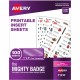 The Mighty Badge The Mighty Badge Printable Insert Sheets, 100 Clear Inserts, Laser - 1" x 3" - 100 / Pack - Printable, Non-adhe
