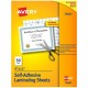 Avery Self-Adhesive Lamination - Laminating Pouch/Sheet Size: 9" Width x 12" Length - for Certificate - Self-adhesive, Photo-saf