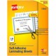 Avery Self-Adhesive Laminating Sheets - Laminating Pouch/Sheet Size: 9" Width x 12" Length - for Document, Card, Certificate, Ar