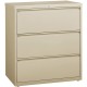 Lorell Fortress Series Lateral File - 36" x 18.6" x 40.3" - 3 x Drawer(s) for File - Letter, Legal, A4 - Lateral - Locking Drawe