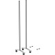 Lorell Adaptable Panel Legs for 50"H Configuration - 18.8" Width x 2" Depth x 71" Height - Aluminum - Silver