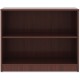 Lorell Laminate Bookcase - 2 Shelf(ves) - 29.5" Height x 36" Width x 12" Depth - Sturdy, Adjustable Feet, Adjustable Shelf - The