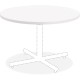 Lorell Hospitality Collection Tabletop - For - Table TopHigh Pressure Laminate (HPL) Round, White Top x 42" Table Top Diameter -