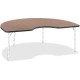 Lorell Classroom Activity Tabletop - For - Table TopHigh Pressure Laminate (HPL) Kidney-shaped, Medium Oak Top x 72" Table Top W