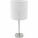 Lorell LED Contemporary Table Lamp - 22" Height - 10" Width - 10 W LED Bulb - Brushed Nickel - Desk Mountable - Silver - for Tab
