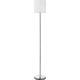 Lorell LED Contemporary Floor Lamp - 65" Height - 12" Width - 10 W LED Bulb - Brushed Nickel - Floor-mountable - Silver - for Li