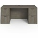 Lorell Prominence 2.0 Double-Pedestal Credenza - 66" x 24"29" , 1" Top, 0.1" Edge - 2 x File Drawer(s) - Double Pedestal on Left