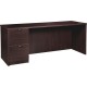 Lorell Prominence 2.0 Left-Pedestal Credenza - 72" x 24"29" , 1" Top - 2 x File Drawer(s) - Single Pedestal on Left Side - Band 