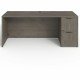 Lorell Prominence 2.0 Right-Pedestal Credenza - 72" x 24"29" , 1" Top, 0.1" Edge - 2 x File Drawer(s) - Single Pedestal on Right