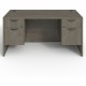 Lorell Prominence 2.0 3/4 Double-Pedestal Desk - 1" Top, 60" x 30"29" , 0.1" Edge - 2 x File, Box Drawer(s) - Double Pedestal on