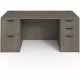 Lorell Prominence 2.0 Double-Pedestal Desk - 66" x 30"29" , 1" Top, 0.1" Edge - 5 x File, Box Drawer(s) - Double Pedestal on Lef
