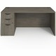 Lorell Prominence 2.0 Left-Pedestal Desk - 66" x 30"29" , 1" Top, 0.1" Edge - 3 x File, Box Drawer(s) - Single Pedestal on Left 