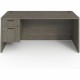 Lorell Prominence 2.0 3/4 Left-Pedestal Desk - 66" x 30"29" , 1" Top, 0.1" Edge - 2 x File, Box Drawer(s) - Single Pedestal on L