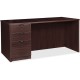 Lorell Prominence 2.0 Left-Pedestal Desk - 1" Top, 72" x 36"29" - 3 x File, Box Drawer(s) - Single Pedestal on Left Side - Band 