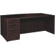 Lorell Prominence 2.0 Bowfront Left-Pedestal Desk - 1" Top, 72" x 42"29" - 3 x File, Box Drawer(s) - Single Pedestal on Left Sid