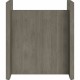 Lorell Prominence 2.0 Slim Modular Table Base - 24" x 8"28" - Material: Particleboard - Finish: Gray Elm