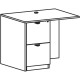 Lorell Prominence 2.0 Left Return - 42" x 24"29" , 1" Top, 0.1" Edge - 2 x File Drawer(s) - Band Edge - Material: Particleboard 