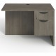 Lorell Prominence 2.0 Right Return - 42" x 24"29" , 1" Top, 0.1" Edge - 2 x File, Box Drawer(s) - Single Pedestal on Right Side 