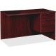 Lorell Prominence 2.0 Right Return - 42" x 24"29" , 1" Top - 2 x File, Box Drawer(s) - Single Pedestal on Right Side - Band Edge