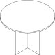 Lorell Prominence 2.0 Round Laminate Conference Table - 29" x 42" , 1" Top, 0.1" Edge - Material: Particleboard - Finish: Gray