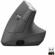 Logitech MX Vertical Advanced Ergonomic Mouse - Optical - Cable/Wireless - Bluetooth/Radio Frequency - Graphite - 1 - USB Type C