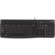 Logitech K120 Plug-and-Play USB Keyboard - Cable Connectivity - USB Interface - Rugged - English - PC - Black