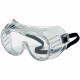 Crews Economy Safety Goggles - Flying Particle, Impact, Debris, Ultraviolet Protection - Polyvinyl Chloride (PVC) - Clear - 1 Ea