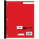 Mead 05222 1-Subject Wireless Notebook - 80 Sheets - Ruled Margin - 8" x 10 1/2" - White Paper - Green, Blue, Red, Light Blue Co