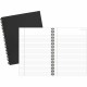 Mead Legal Business Notebook - 80 Sheets - Wire Bound - 0.28" Ruled - 20 lb Basis Weight - 6" x 9 1/2" - Black Paper - BlackLine