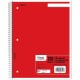 Mead 3-Subject Wire-bound Notebook - Letter-size - 120 Sheets - Spiral - College Ruled - Letter - 8" x 11" - White Paper - Assor