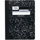 Mead Wide Ruled Composition Notebook - 100 Sheets - Sewn - 7 1/2" x 9 3/4" - White Paper - Black Marble Cover - 1 Each
