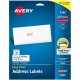 Avery Easy Peel Address Labels with Sure Feed Technology - 1" Width x 2 5/8" Length - Permanent Adhesive - Rectangle - Inkjet - 