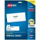 Avery Easy Peel White Inkjet Mailing Labels - 1 21/64" Width x 4" Length - Permanent Adhesive - Rectangle - Inkjet - White - Pap