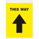 Avery Floor Decal - 5 - This Way Print/Message - Rectangular Shape - Pre-printed, Tear Resistant, Wear Resistant, Non-slip, Wate