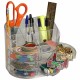 Officemate Plastic Double Supply Organizer - 11 Compartment(s) - Desktop - Clear - 1 Each