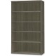 Mayline Medina Series Gray Laminate. 5-Shelf Bookcase - 36" x 13"68" Bookshelf, 1" Shelf - 5 Shelve(s) - 4 Adjustable Shelf(ves)