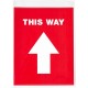 Avery THIS WAY Social Distancing Floor Decals - 5 - This Way Print/Message - Rectangular Shape - Pre-printed, Tear Resistant, We