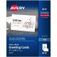 Avery Half-fold Greeting Cards - 97 Brightness - 8 1/2" x 5 1/2" - Matte - 30 / Box - Perforated, Heavyweight, Rounded Corner - 