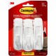 Command Large Utility Hook Value Pack - 5 lb (2.27 kg) Capacity - for Wood, Paint, Tile - Plastic - White - 3 / Pack