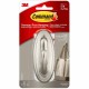 Command Traditional Hook - Large - 5 lb (2.27 kg) Capacity - for Decoration, Indoor - Plastic - Metallic Silver - 1 / Pack