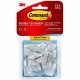 Command Small Wire Hooks - 9 Small Hook - 8 oz (226.8 g) Capacity - 1.6" Length - for Utensil, Pictures, Mirror - Clear - 9 / Pa