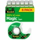 Scotch 3/4"W Magic Tape - 18.06 yd Length x 0.75" Width - 1" Core - Dispenser Included - Handheld Dispenser - Tear Resistant - F